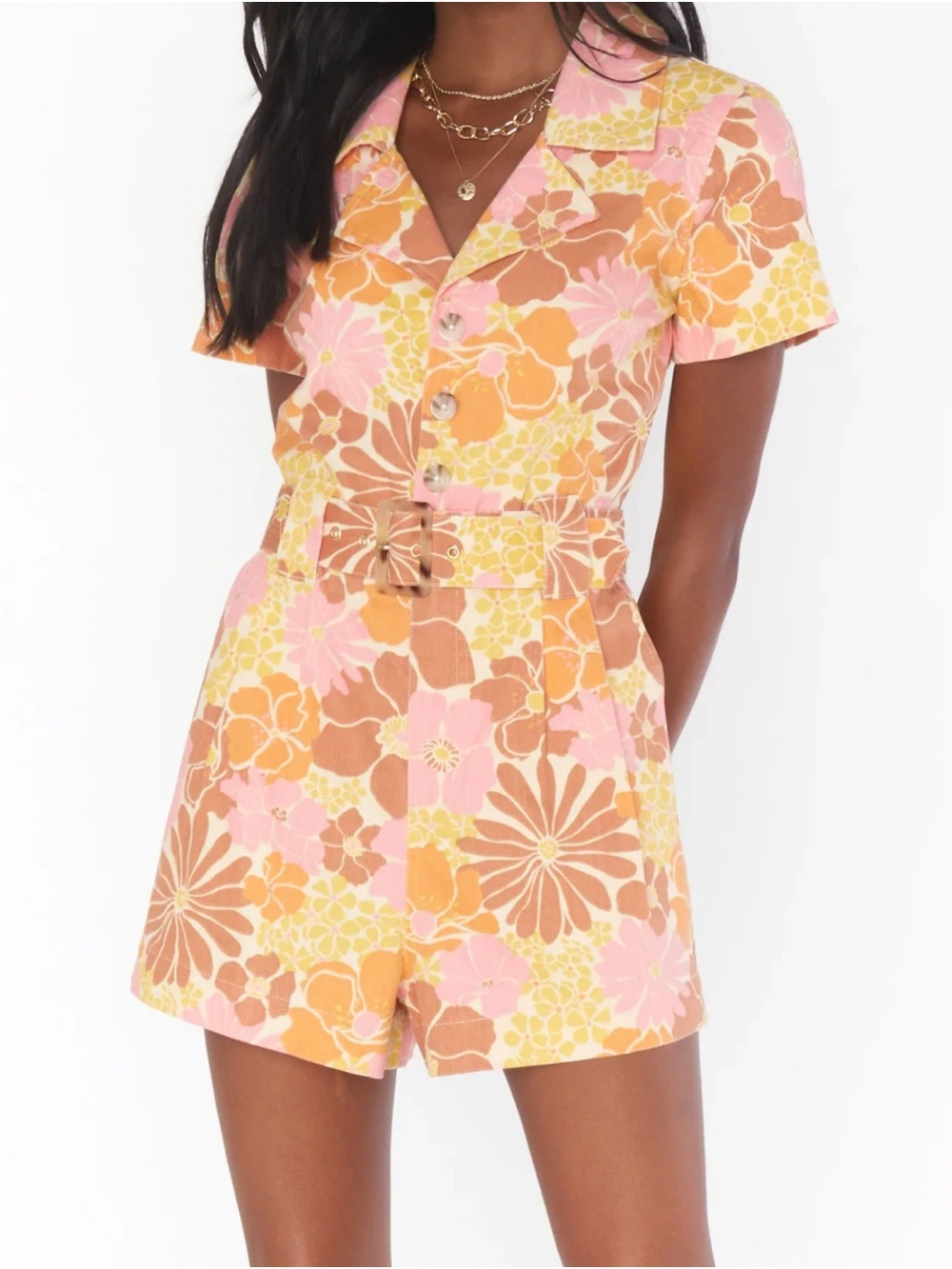 Show Me Your Mumu Rhodes Romper Retro Garden